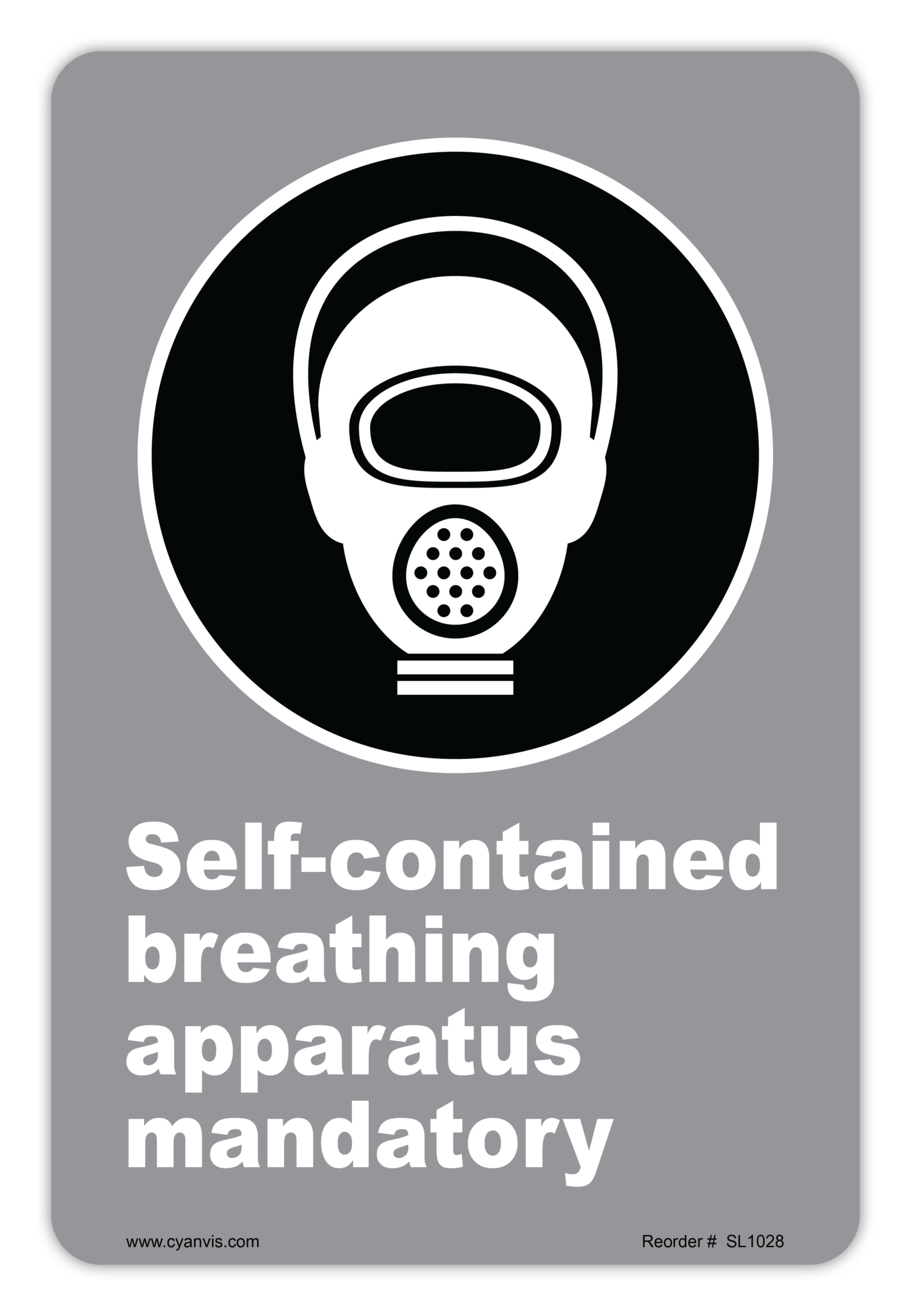 Safety Sign: CSA - Regulatory - SELF-CONTAINED BREATHING APPARATUS MANDATORY - CYANvisuals