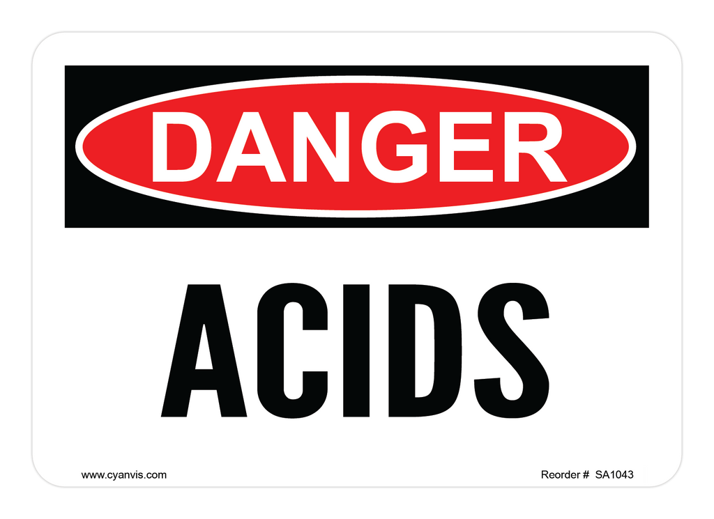 Acid Loading Sign High quality Danger safety sign