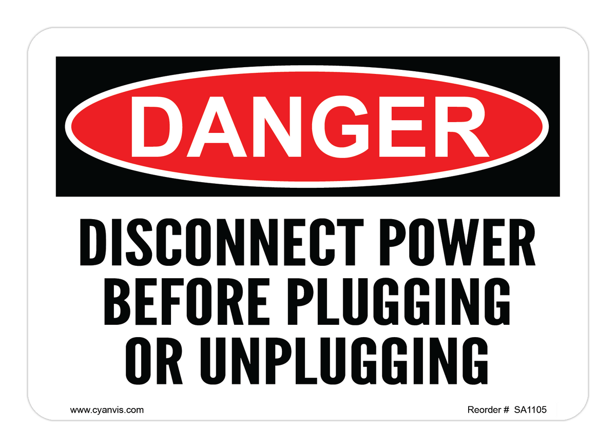 No Plugging Usb Sign High quality Danger safety sign – CYANvisuals.com