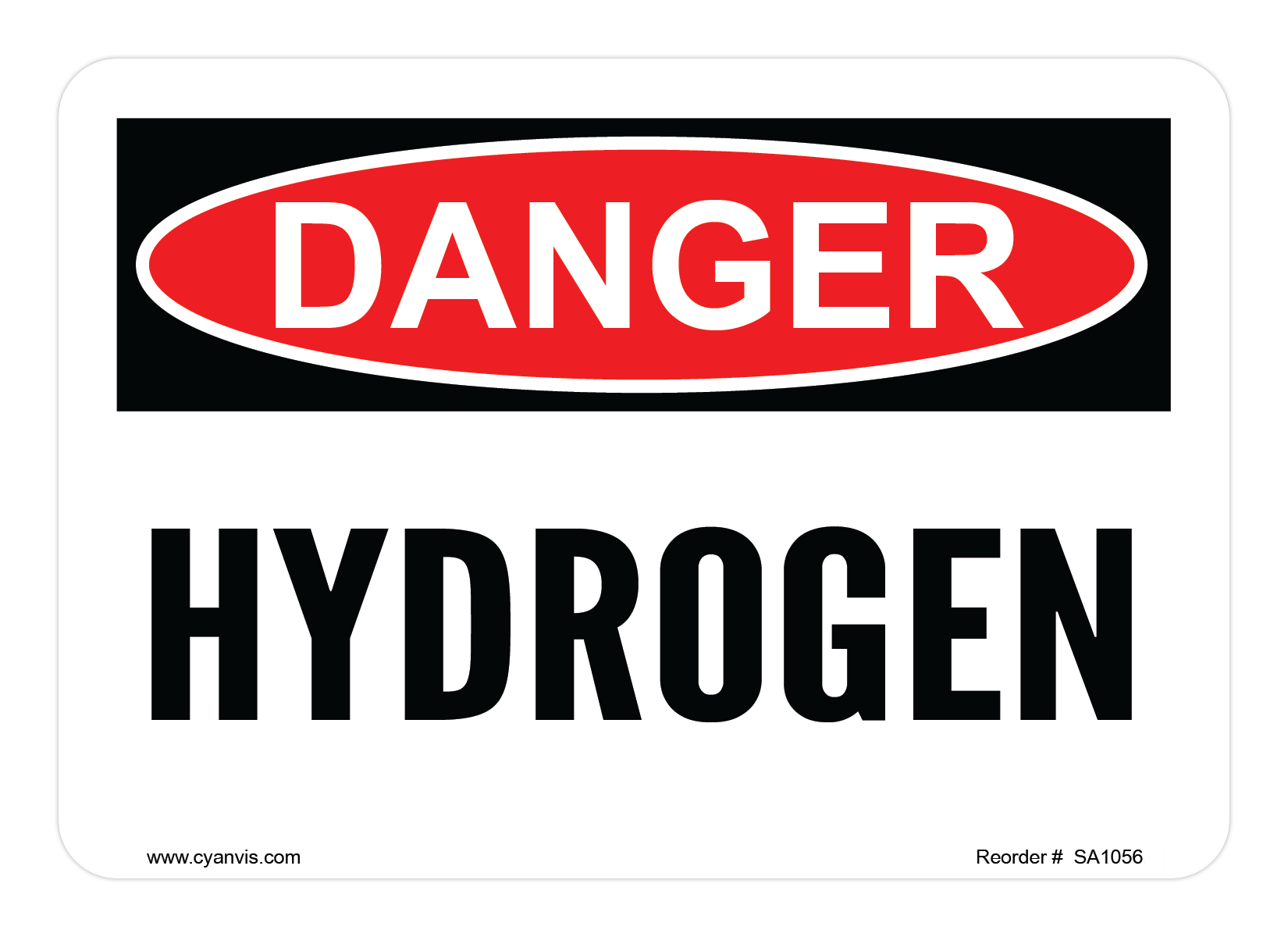 Safety Sign: Danger - HYDROGEN - CYANvisuals