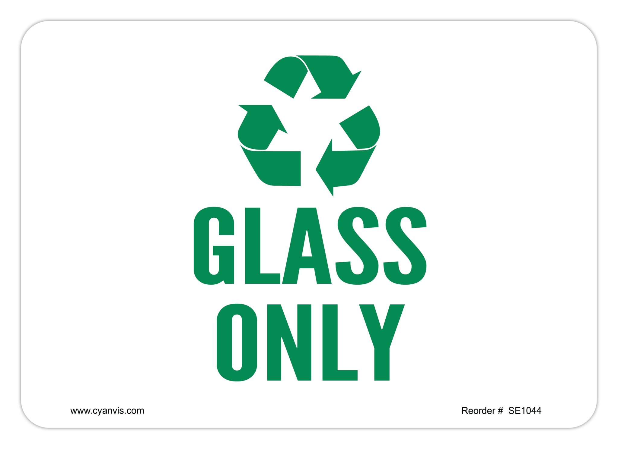 Safety Sign: Safety & Housekeeping - GLASS ONLY - CYANvisuals