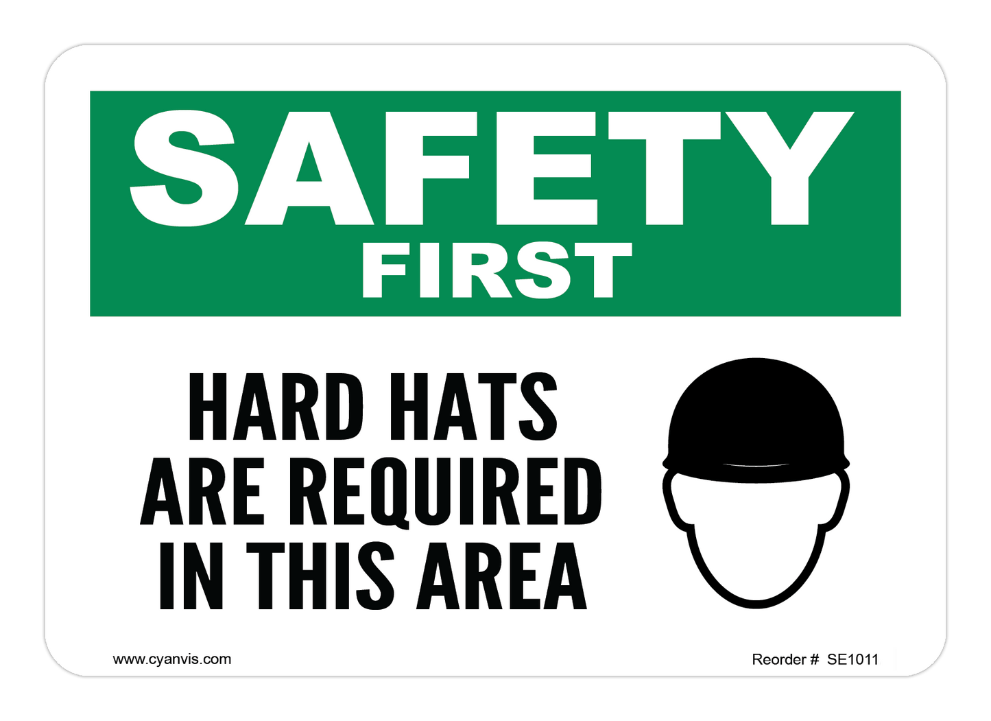 Clean Hats. Sign High quality Safety & Housekeeping safety sign – CYANvisuals.com