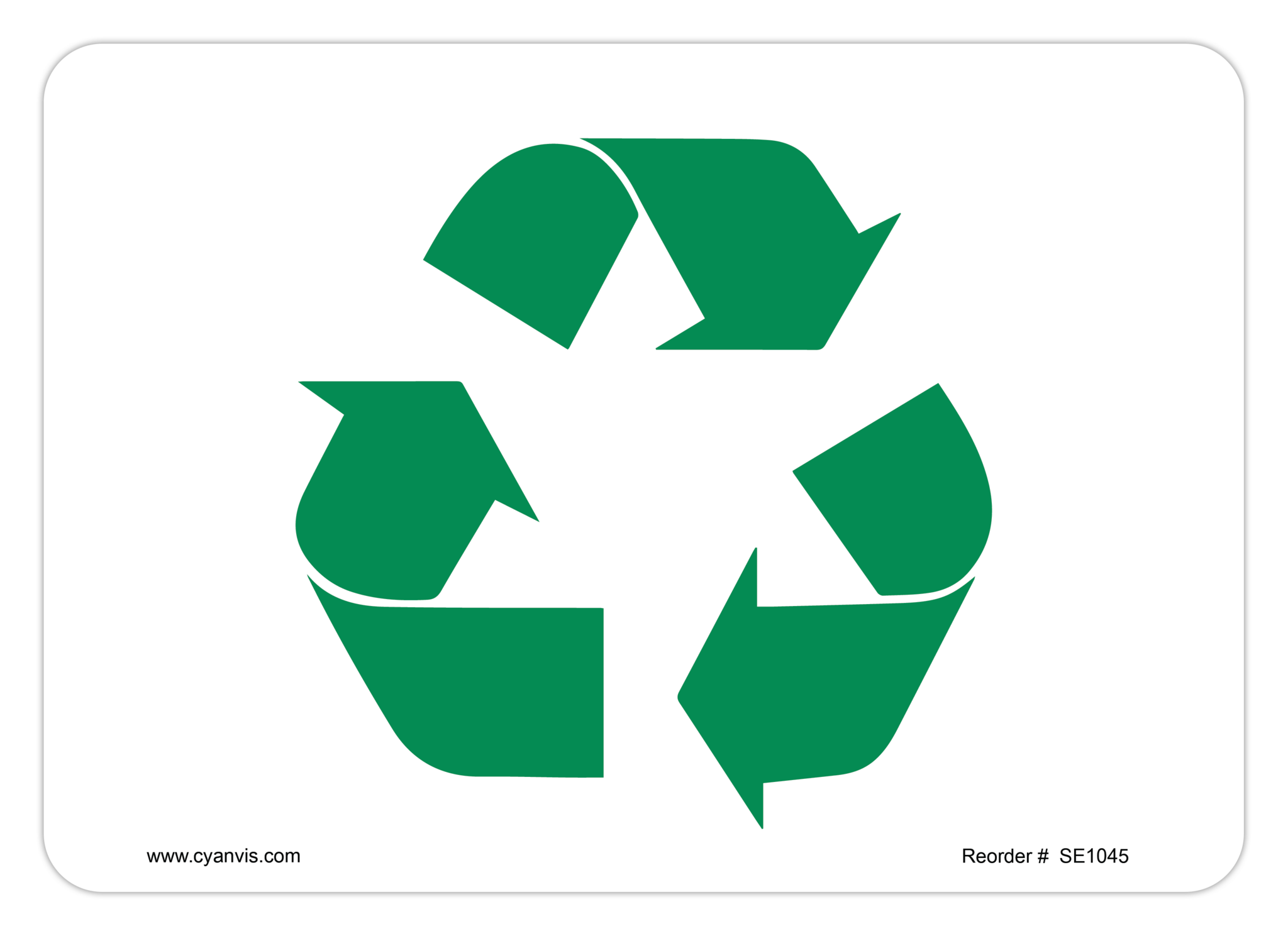 Safety Sign: Safety & Housekeeping - SYMBOL (recycle) - CYANvisuals