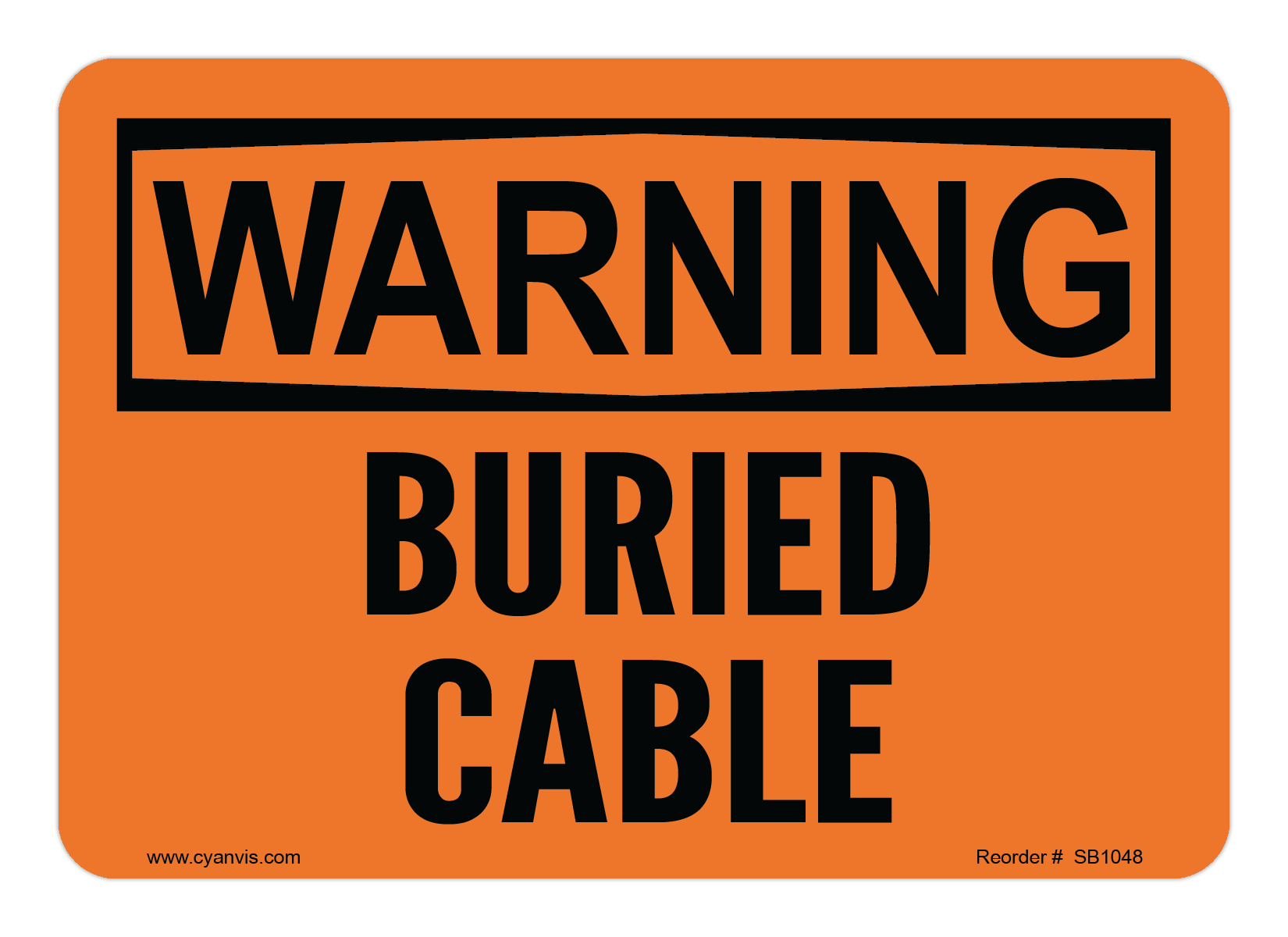 Safety Sign: Warning - BURIED CABLE - CYANvisuals