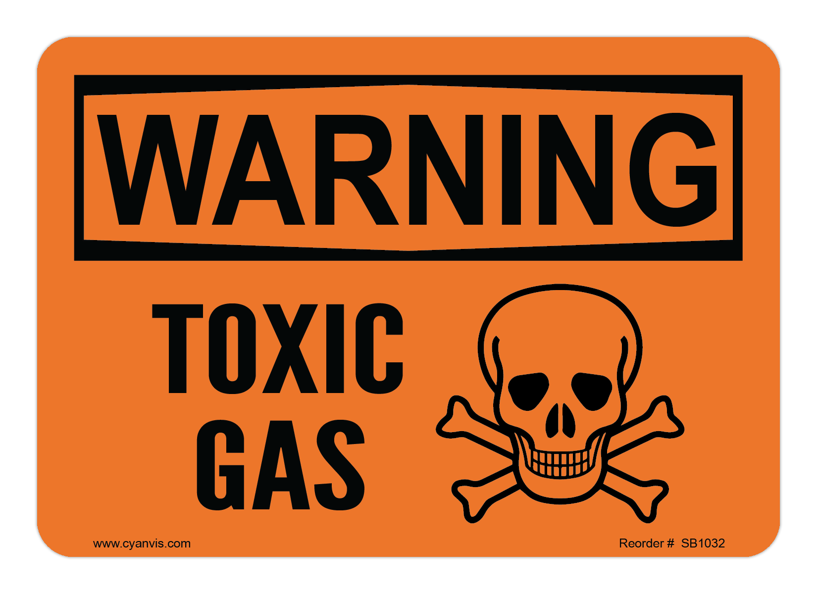 Safety Sign: Warning - TOXIC GAS - CYANvisuals