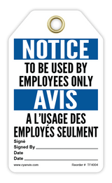 Avis Key Tag Étiquette de sécurité bilingue de haute qualité – CYANvisuals.com