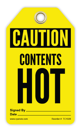 Safety Tag: Cautiom - CONTENTS HOT - CYANvisuals