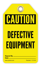 Safety Tag: Cautiom - DEFECTIVE EQUIPMENT - CYANvisuals