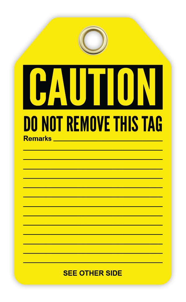 Safety Tag: Cautiom - DO NOT USE REASON TAGGED: []EQUIPMENT DEFECTIVE | PARTS MISSING []WORK INCOMPLETE []OTHER______ - CYANvisuals