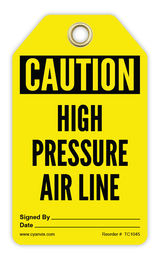Safety Tag: Cautiom - HIGH PRESSURE AIR LINE - CYANvisuals