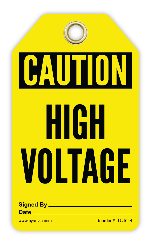 Safety Tag: Cautiom - HIGH VOLTAGE - CYANvisuals