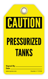 Safety Tag: Cautiom - PRESSURIZED TANKS - CYANvisuals