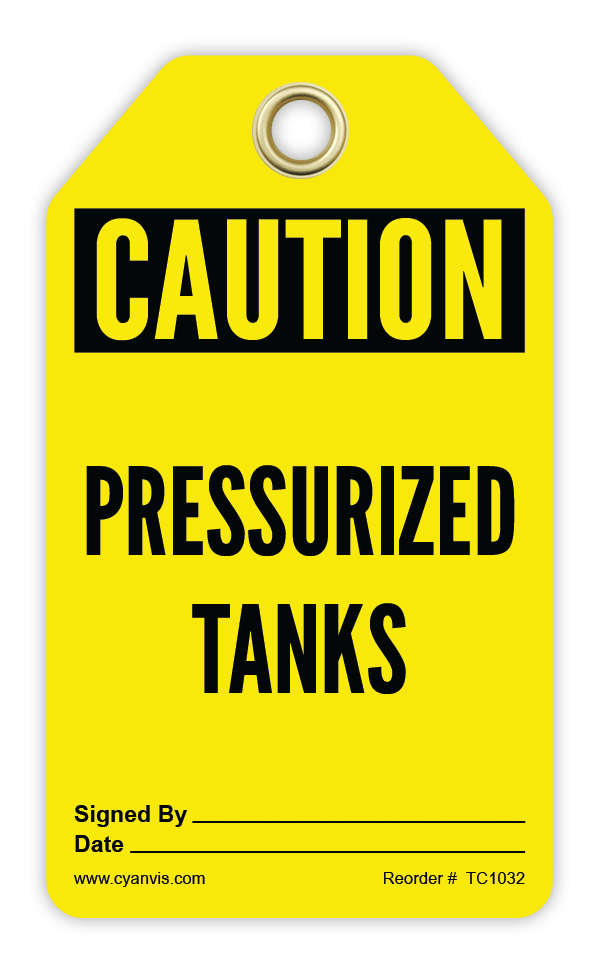 Safety Tag: Cautiom - PRESSURIZED TANKS - CYANvisuals