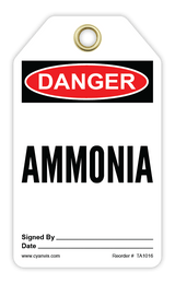 Safety Tag: Danger - AMMONIA - CYANvisuals