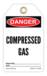 Safety Tag: Danger - COMPRESSED GAS - CYANvisuals