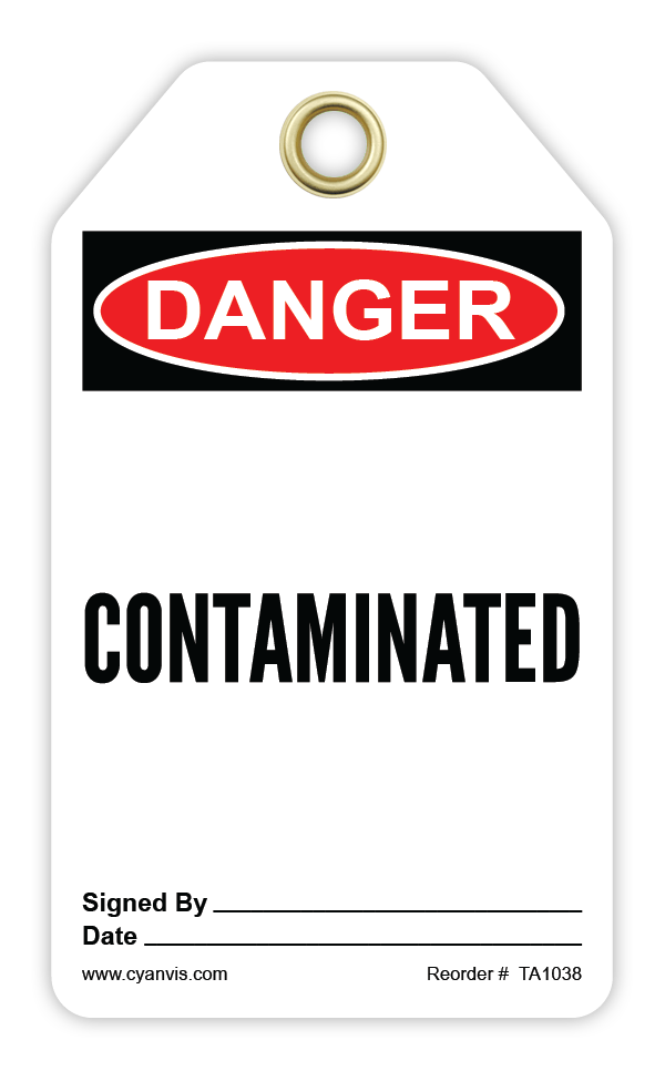 Safety Tag: Danger - CONTAMINATED - CYANvisuals