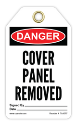 Safety Tag: Danger - COVER PANEL REMOVED - CYANvisuals