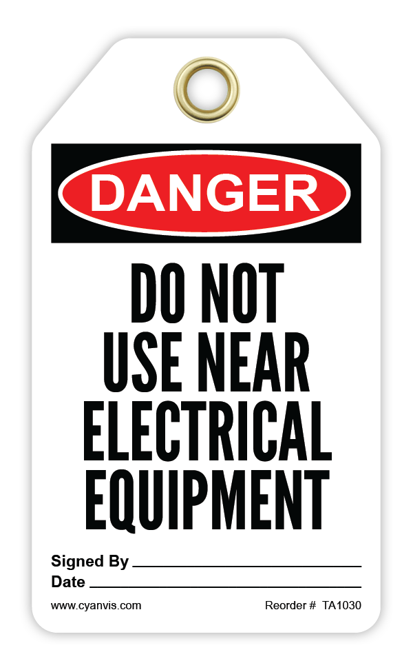 Safety Tag: Danger - DO NOT USE NEWAR ELECTRICAL EQUIPMENT - CYANvisuals