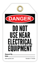 Safety Tag: Danger - DO NOT USE NEWAR ELECTRICAL EQUIPMENT - CYANvisuals