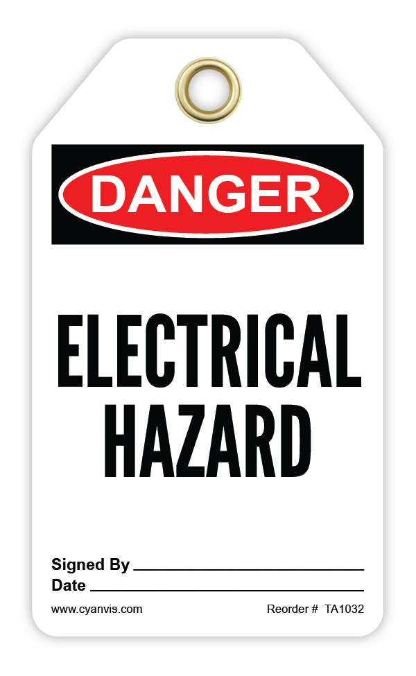 Safety Tag: Danger - ELECTRICAL HAZARD - CYANvisuals