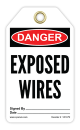 Safety Tag: Danger - EXPOSED WIRES - CYANvisuals