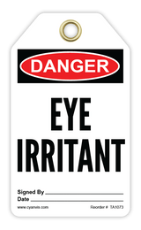 Safety Tag: Danger - EYE IRRITANT - CYANvisuals