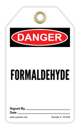 Safety Tag: Danger - FORMALDEHYDE - CYANvisuals