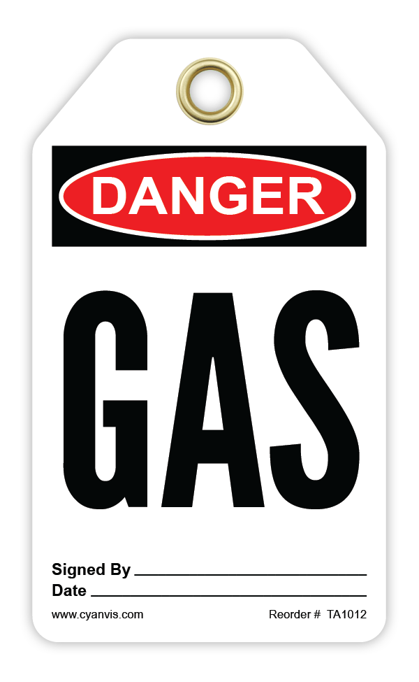 Safety Tag: Danger - GAS - CYANvisuals