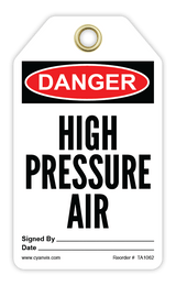 Safety Tag: Danger - HIGH PRESSURE AIR - CYANvisuals