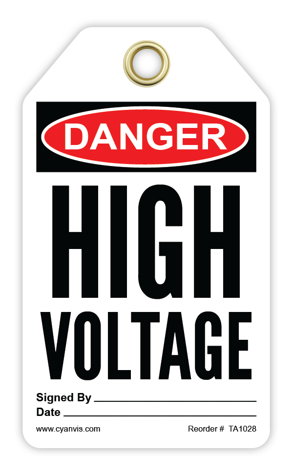 Safety Tag: Danger - HIGH VOLTAGE - CYANvisuals