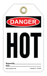 Safety Tag: Danger - HOT - CYANvisuals