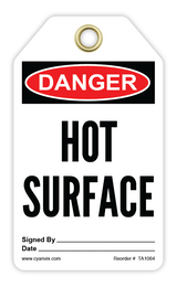 Safety Tag: Danger - HOT SURFACE - CYANvisuals