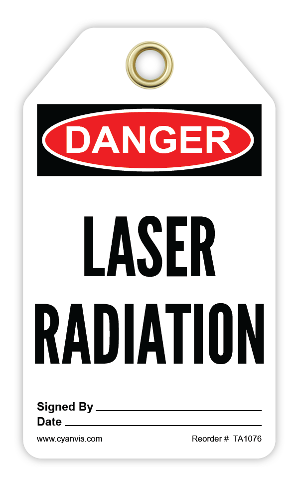 Safety Tag: Danger - LASER RADIATION - CYANvisuals