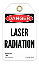 Safety Tag: Danger - LASER RADIATION - CYANvisuals