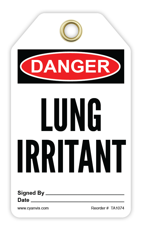Safety Tag: Danger - LUNG IRRITANT - CYANvisuals