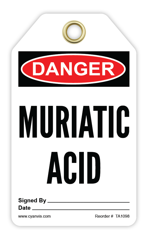 Safety Tag: Danger - MURIATIC ACID - CYANvisuals