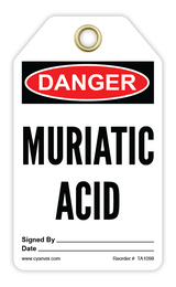 Safety Tag: Danger - MURIATIC ACID - CYANvisuals