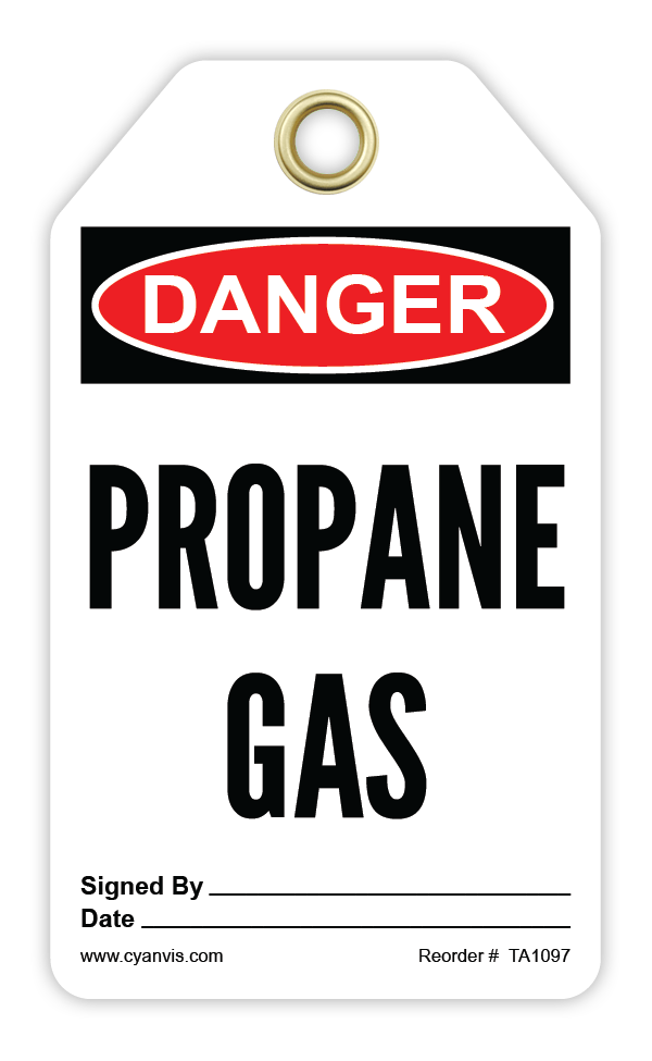 Safety Tag: Danger - PROPANE GAS - CYANvisuals