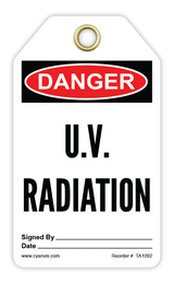 Safety Tag: Danger - U.V. RADIATION - CYANvisuals