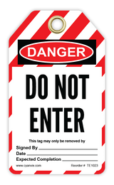 Safety Tag: Lockout - DO NOT ENTER - CYANvisuals