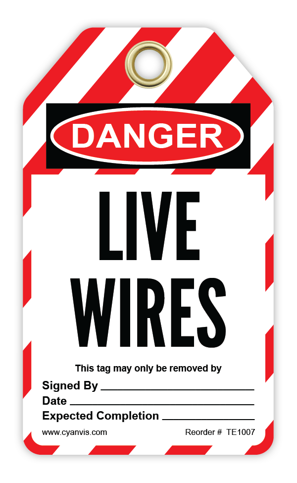 Safety Tag: Lockout - LIVE WIRES - CYANvisuals