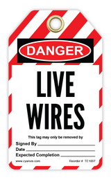 Safety Tag: Lockout - LIVE WIRES - CYANvisuals