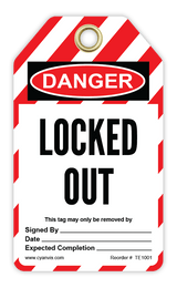 Safety Tag: Lockout - LOCKED OUT - CYANvisuals