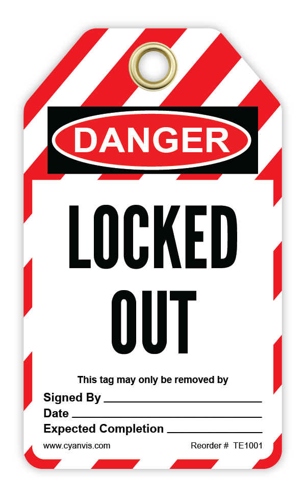 Safety Tag: Lockout - LOCKED OUT - CYANvisuals