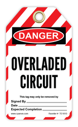 Safety Tag: Lockout - OVERLADED CIRCUIT - CYANvisuals