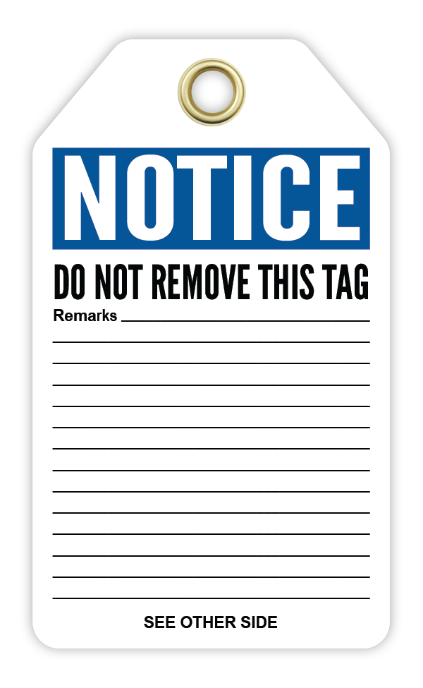 Safety Tag: Notice - VALVE IS NORMALLY CLOSED - CYANvisuals