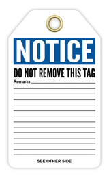 Safety Tag: Notice - VALVE IS NORMALLY CLOSED - CYANvisuals