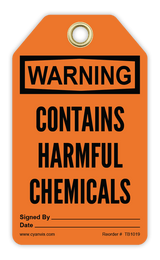 Safety Tag: Warning - CONTAINS HARMFUL CHEMICALS - CYANvisuals