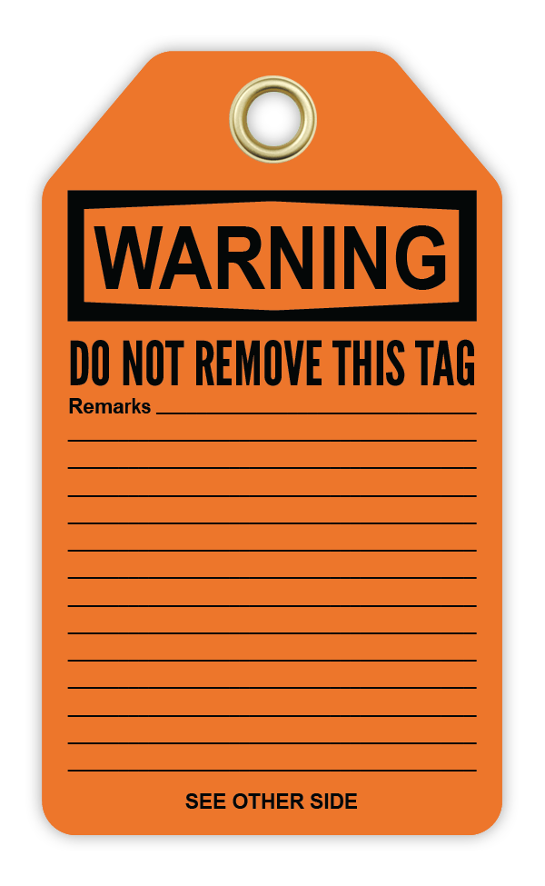 Safety Tag: Warning - DAMAGED MACHINE DO NOT USE - CYANvisuals