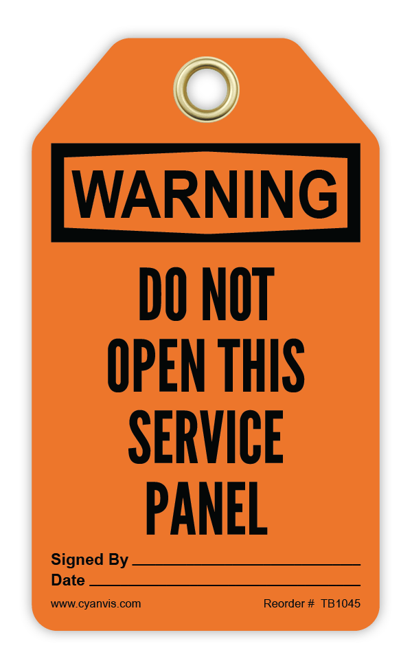 Safety Tag: Warning - DO NOT OPEN THIS SERVICE PANEL - CYANvisuals